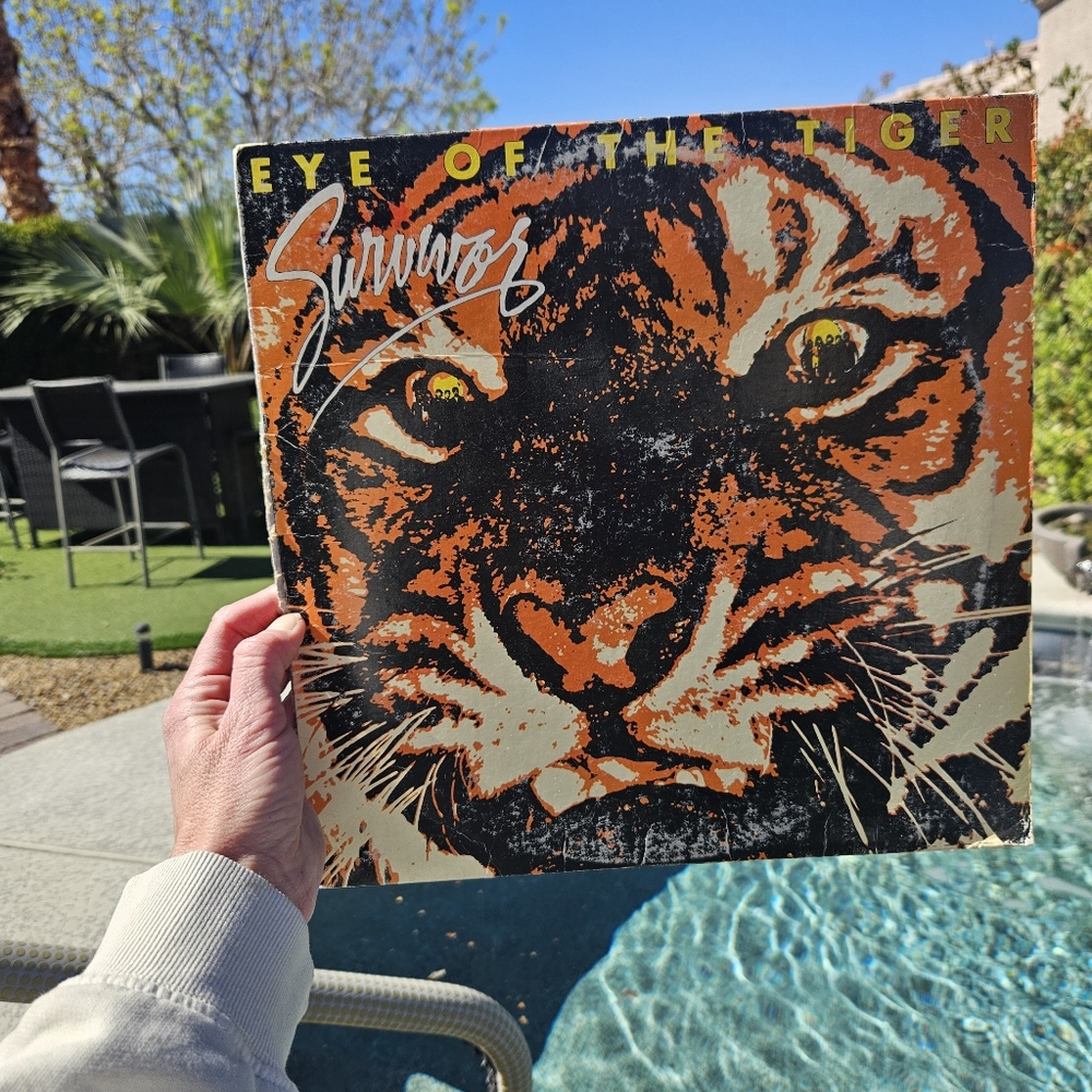 Vintage Survivor 'Eye of the Tiger' Vinyl Record